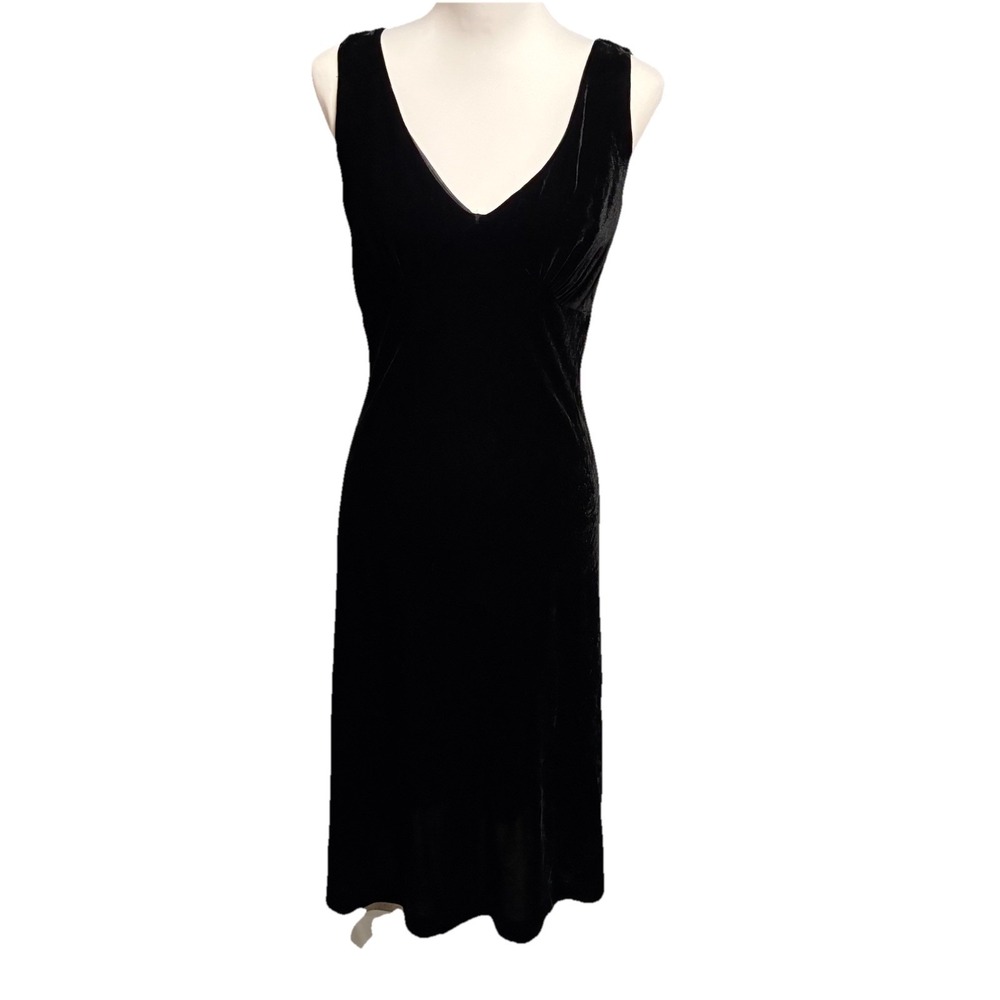 Cami NYC Black Velvet Burnout Dress Size 6 Whimsigoth Fairy Romantic Timeless - Picture 9 of 9